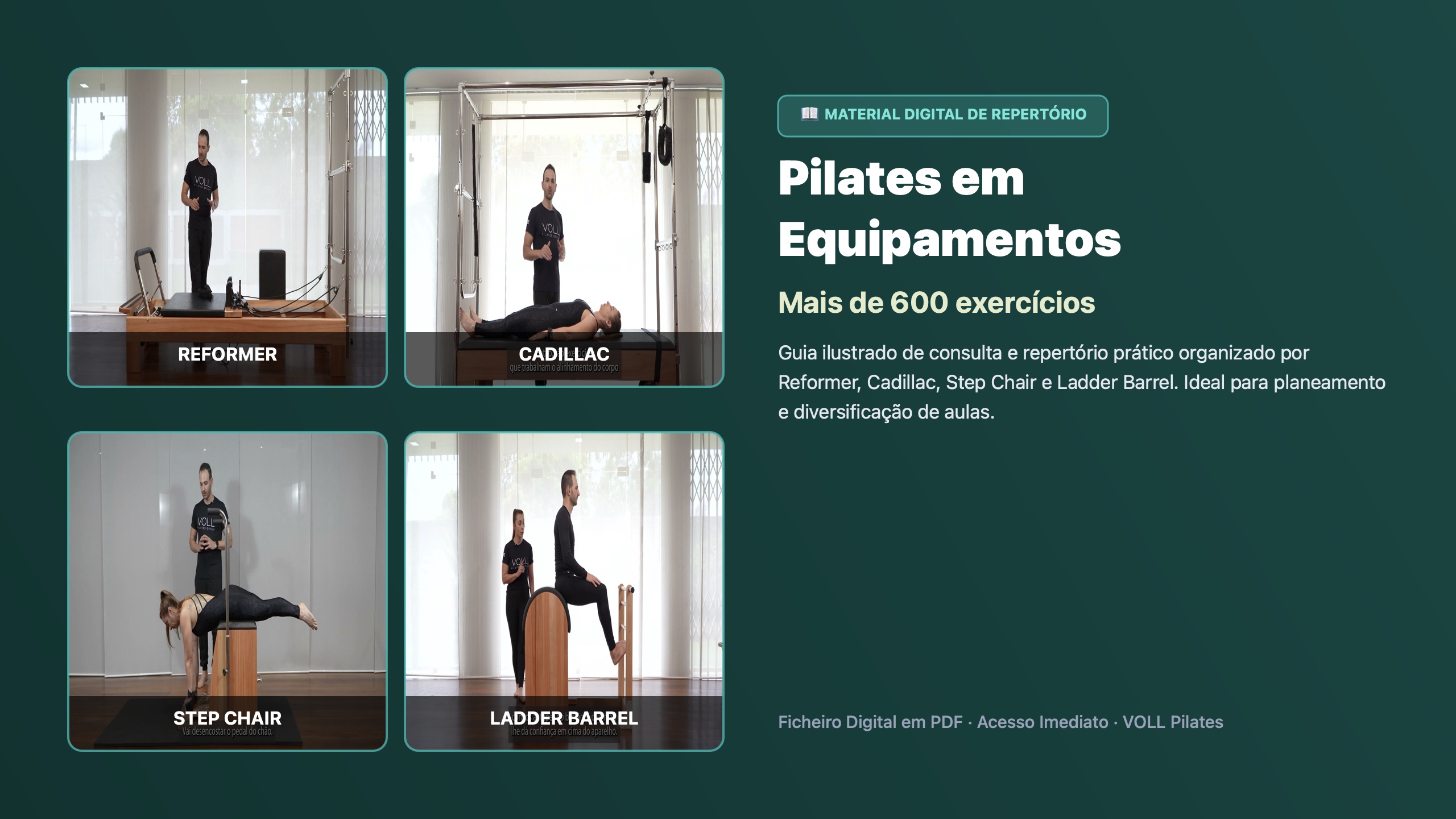 Pilates em Equipamentos: mais de 600 exercícios